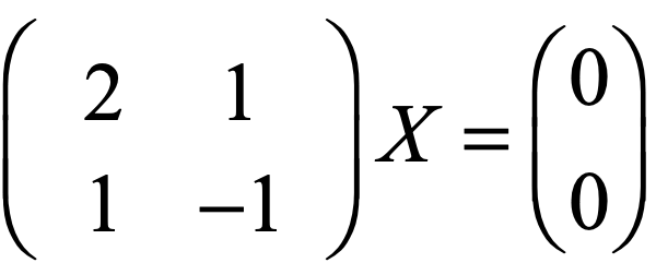 Equations in matrix form